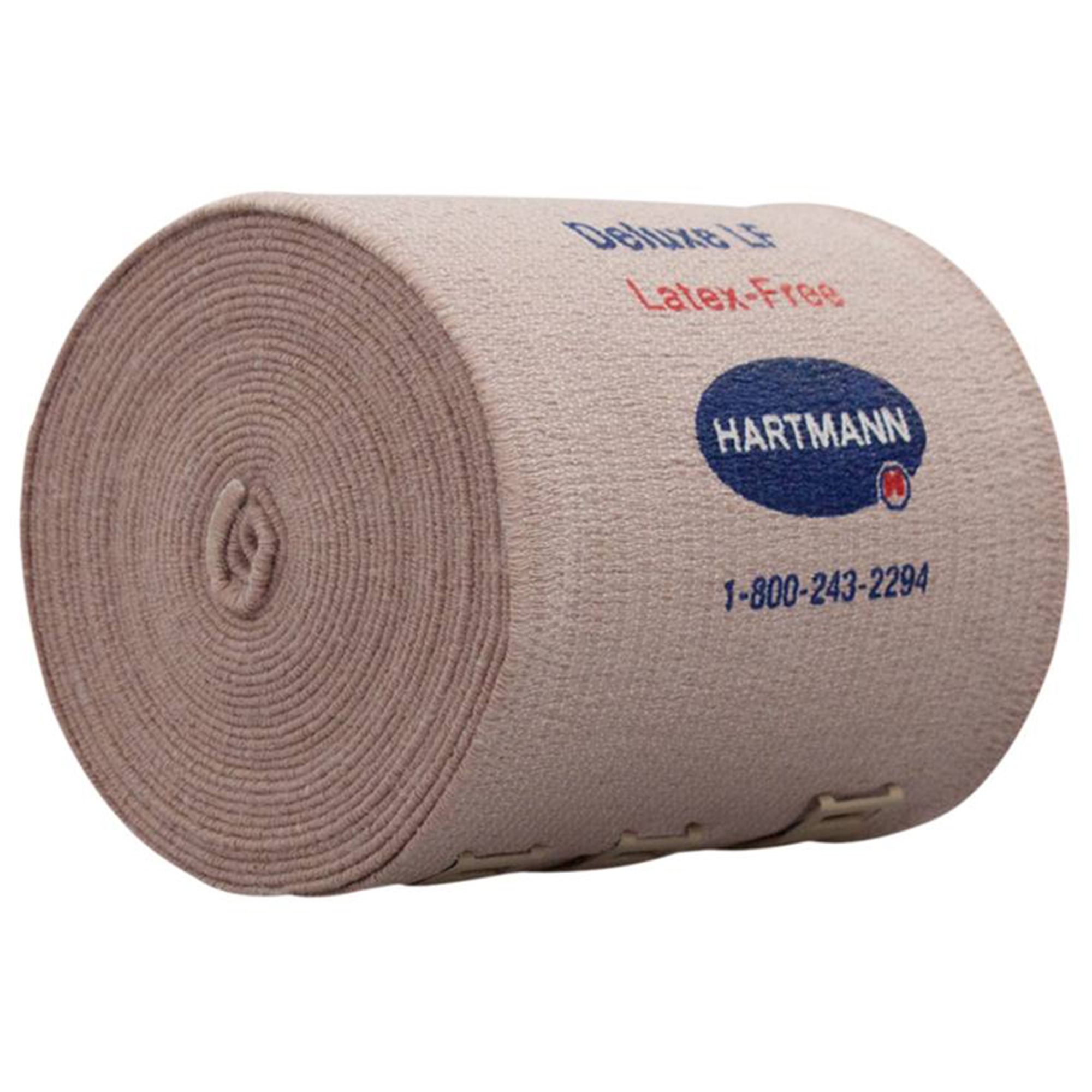 Bandage Elastic Bandage Deluxe® LF® 6 Inch X 11 Yard Double Length Clip Detached Closure Tan NonSterile Standard Compression by Hartmann USA, Inc.  ID 38610000